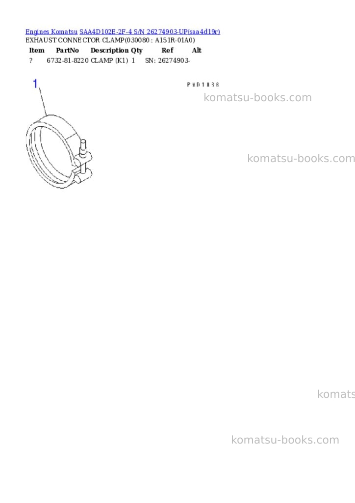 Komatsu saa4d102e-2f-4 s/n 26274903-up Parts catalog cover Page 7 Komatsu saa4d102e-2f-4 s/n 26274903-up Parts catalog cover Page 7