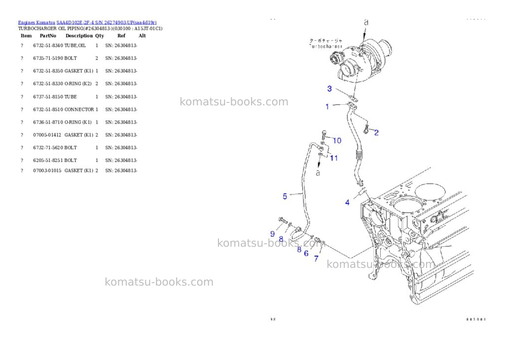 Komatsu saa4d102e-2f-4 s/n 26274903-up Parts catalog cover Page 9 Komatsu saa4d102e-2f-4 s/n 26274903-up Parts catalog cover Page 9