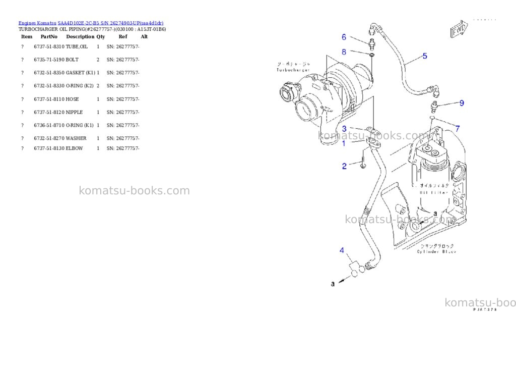 Komatsu saa4d102e-2c-b5 s/n 26274903-up Parts catalog cover Page 9 Komatsu saa4d102e-2c-b5 s/n 26274903-up Parts catalog cover Page 9