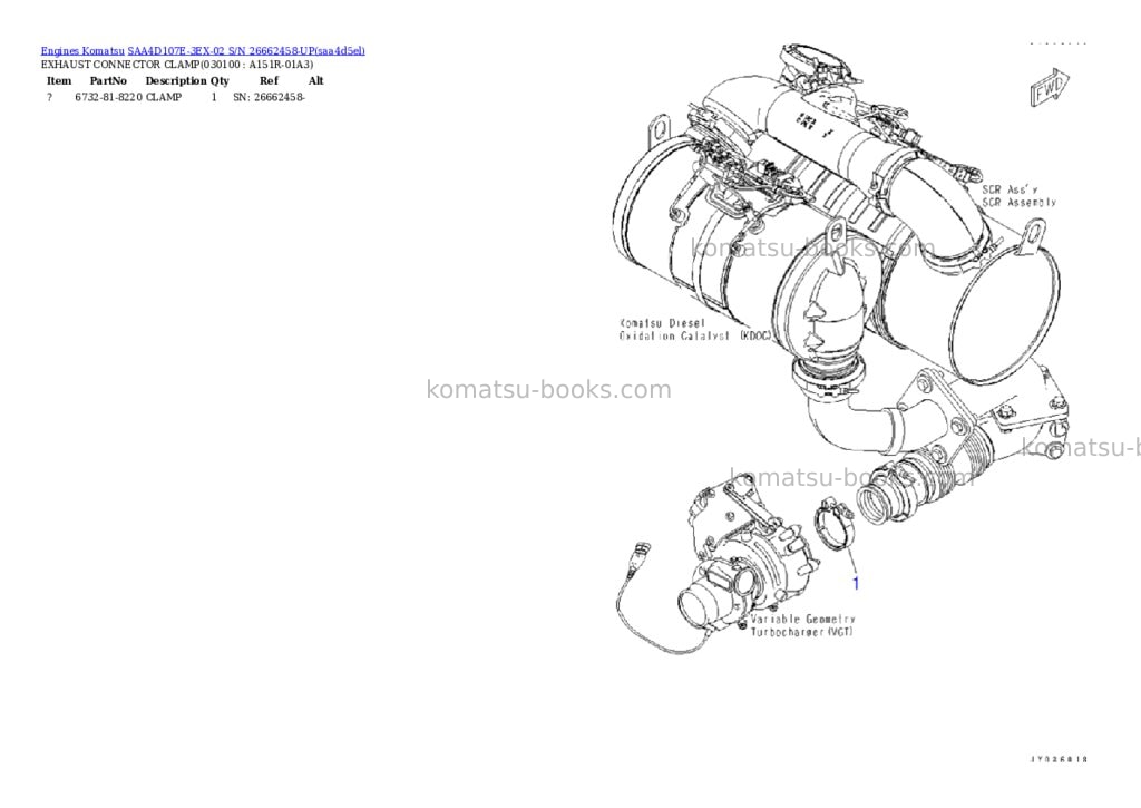 Komatsu SAA4D107E-3EX-02 S/N 26662458-UP Parts catalog cover Page 9