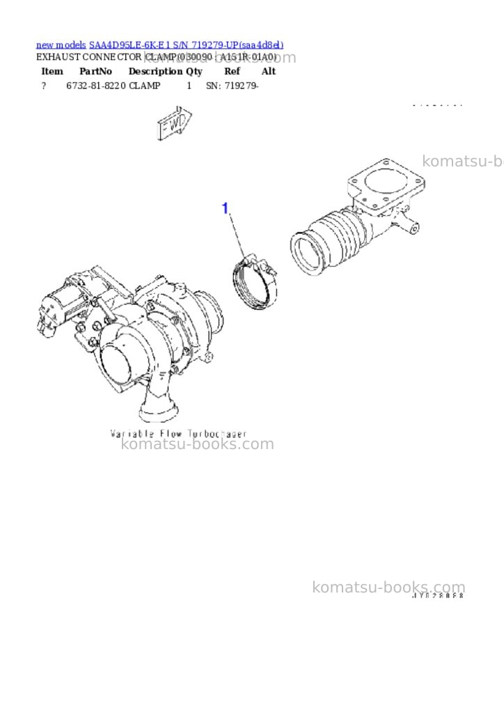 Komatsu SAA4D95LE-6K-E1 S/N 719279-UP Parts catalog cover Page 9 Komatsu SAA4D95LE-6K-E1 S/N 719279-UP Parts catalog cover Page 9