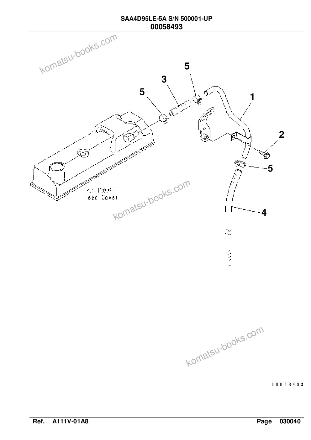 Komatsu saa4d95le-5a s/n 500001-up for pc138us-8/pc138uslc-8 Parts catalog cover Page 10