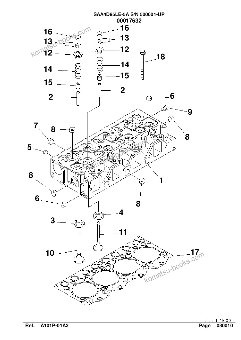 Komatsu saa4d95le-5a s/n 500001-up for pc138us-8/pc138uslc-8 Parts catalog cover Page 4