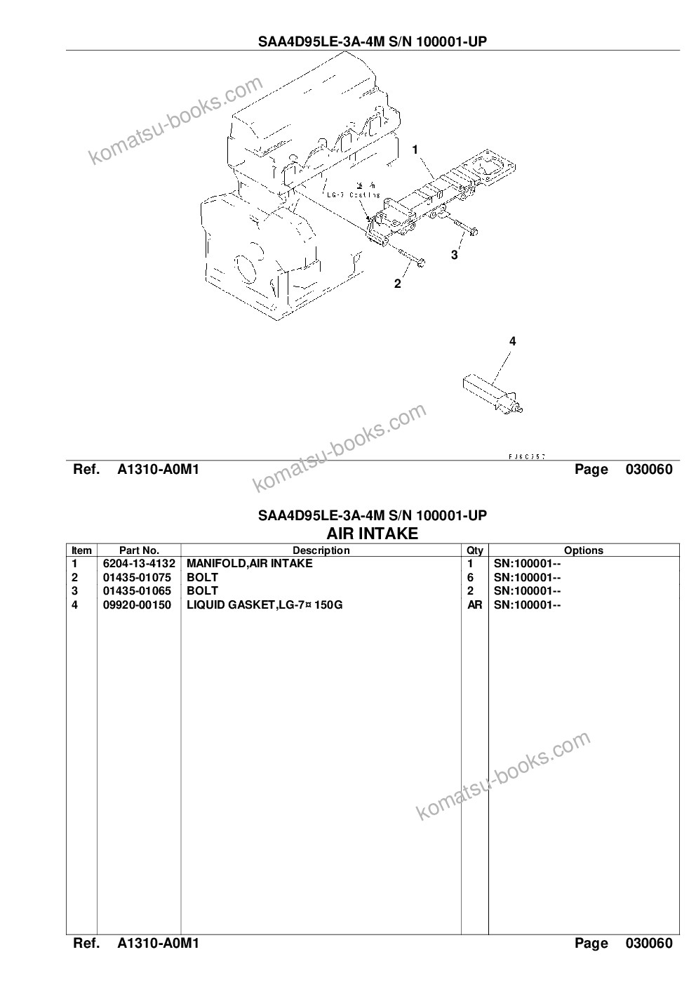 Komatsu saa4d95le-3a-4m s/n 100001-up Parts catalog cover Page 9 Komatsu saa4d95le-3a-4m s/n 100001-up Parts catalog cover Page 9