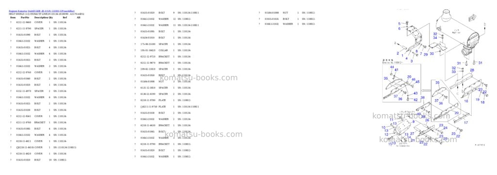 Komatsu saa6d140e-3d-8 s/n 110001-up Parts catalog cover Page 8 Komatsu saa6d140e-3d-8 s/n 110001-up Parts catalog cover Page 8