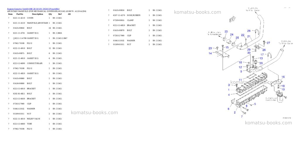 Komatsu saa6d108e-2b-s8 s/n 19030-up Parts catalog cover Page 6
