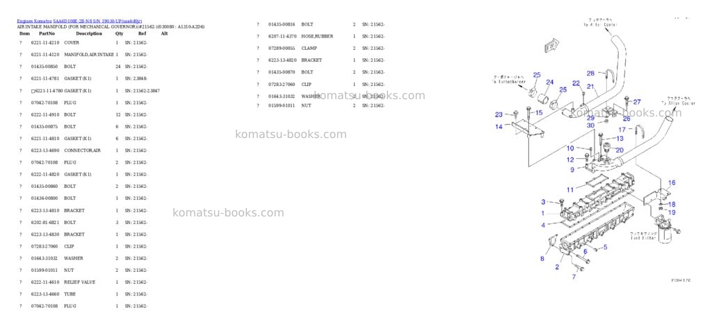 Komatsu saa6d108e-2b-n8 s/n 19030-up Parts catalog cover Page 7 Komatsu saa6d108e-2b-n8 s/n 19030-up Parts catalog cover Page 7
