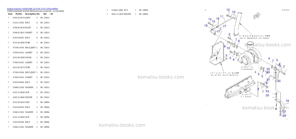 Komatsu saa6d140e-2a-8 s/n 22537-up Parts catalog cover Page 9 Komatsu saa6d140e-2a-8 s/n 22537-up Parts catalog cover Page 9