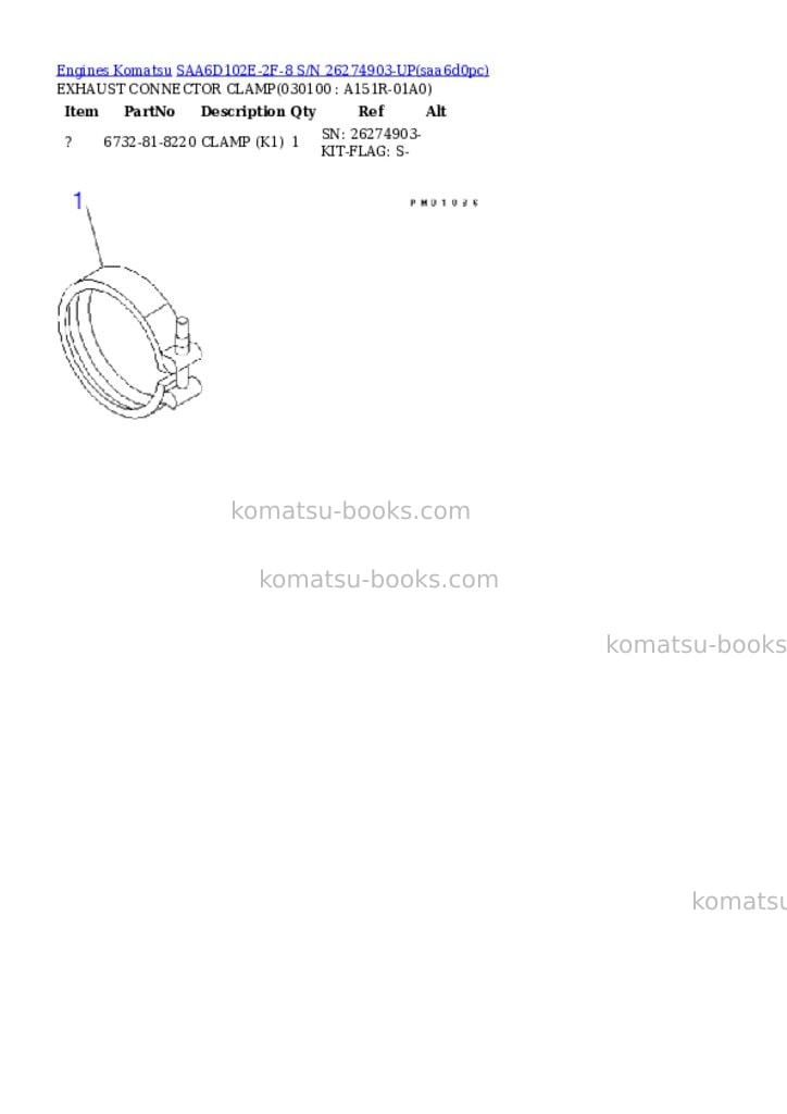 Komatsu SAA6D102E-2F-8 S/N 26274903-UP Parts catalog cover Page 9