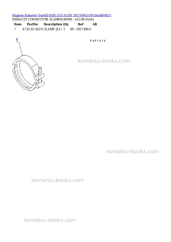 Komatsu saa6d102e-2cc-8 s/n 26274903-up Parts catalog cover Page 8 Komatsu saa6d102e-2cc-8 s/n 26274903-up Parts catalog cover Page 8