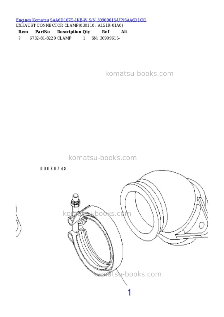Komatsu saa6d107e-1kb-w s/n 30909615-up Parts catalog cover Page 10 Komatsu saa6d107e-1kb-w s/n 30909615-up Parts catalog cover Page 10