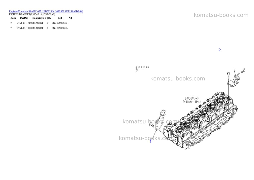 Komatsu saa6d107e-1kb-w s/n 30909615-up Parts catalog cover Page 3 Komatsu saa6d107e-1kb-w s/n 30909615-up Parts catalog cover Page 3