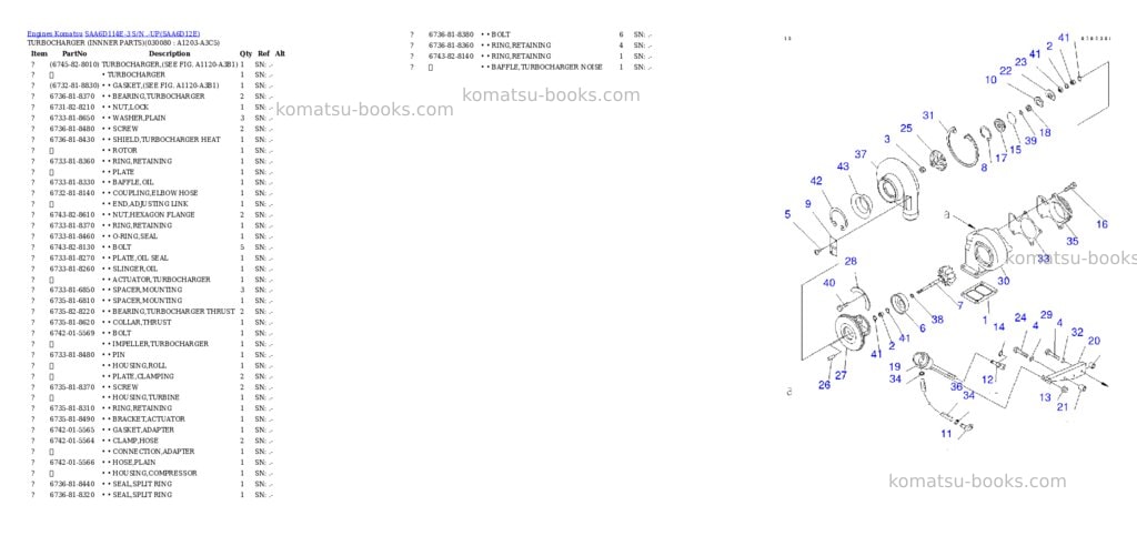 Komatsu saa6d114e-3 s/n .-up Parts catalog cover Page 7