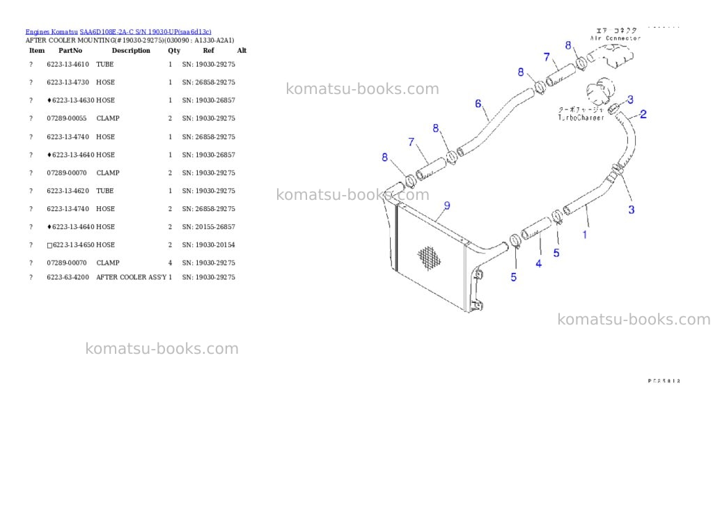 Komatsu SAA6D108E-2A-C S/N 19030-UP Parts catalog cover Page 8 Komatsu SAA6D108E-2A-C S/N 19030-UP Parts catalog cover Page 8
