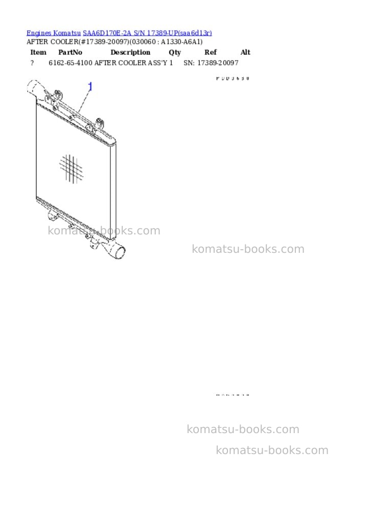 Komatsu saa6d170e-2a s/n 17389-up Parts catalog cover Page 5 Komatsu saa6d170e-2a s/n 17389-up Parts catalog cover Page 5