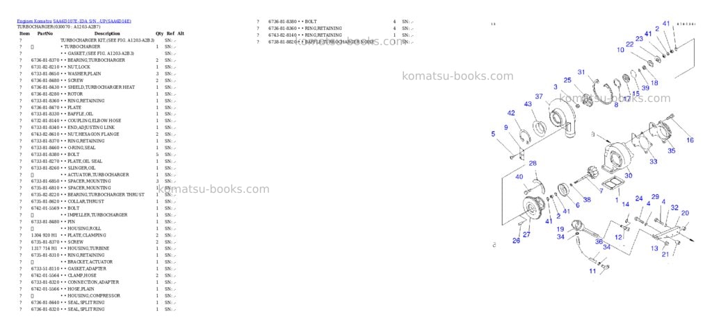 Komatsu saa6d107e-1da s/n .-up Parts catalog cover Page 6