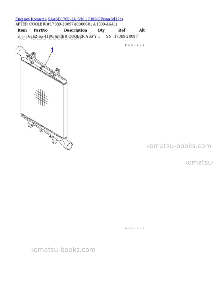 Komatsu SAA6D170E-2A S/N 17389-UP Parts catalog cover Page 5 Komatsu SAA6D170E-2A S/N 17389-UP Parts catalog cover Page 5