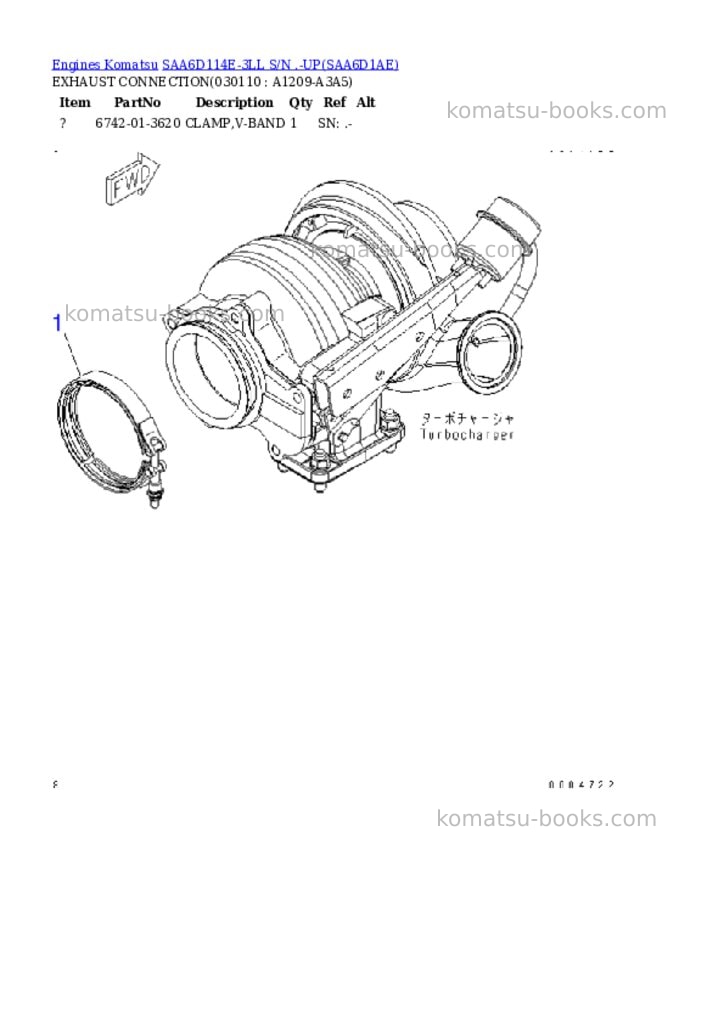 Komatsu saa6d114e-3ll s/n .-up Parts catalog cover Page 10 Komatsu saa6d114e-3ll s/n .-up Parts catalog cover Page 10
