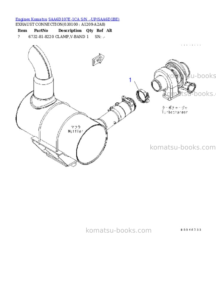 Komatsu saa6d107e-1ca s/n .-up Parts catalog cover Page 9