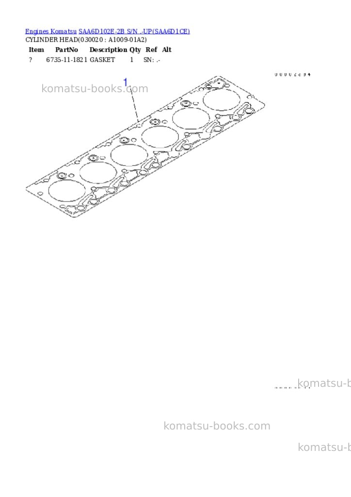 Komatsu saa6d102e-2b s/n .-up Parts catalog cover Komatsu saa6d102e-2b s/n .-up Parts catalog cover