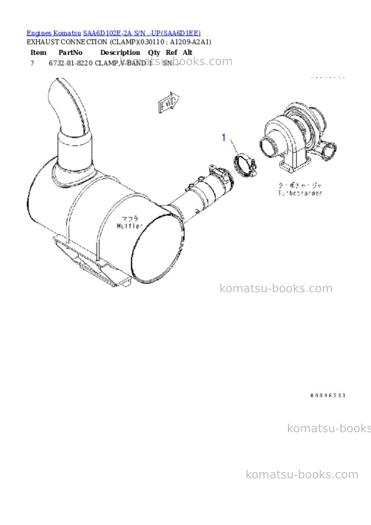 Komatsu saa6d102e-2a s/n .-up Parts catalog cover Page 10 Komatsu saa6d102e-2a s/n .-up Parts catalog cover Page 10
