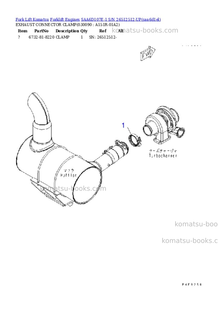 Komatsu SAA6D107E-1 S/N 26512512-UP Parts catalog cover Page 8