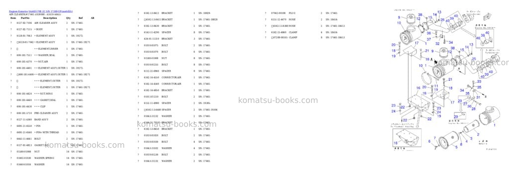 Komatsu saa6d170e-2c s/n 17389-up Parts catalog cover Page 7