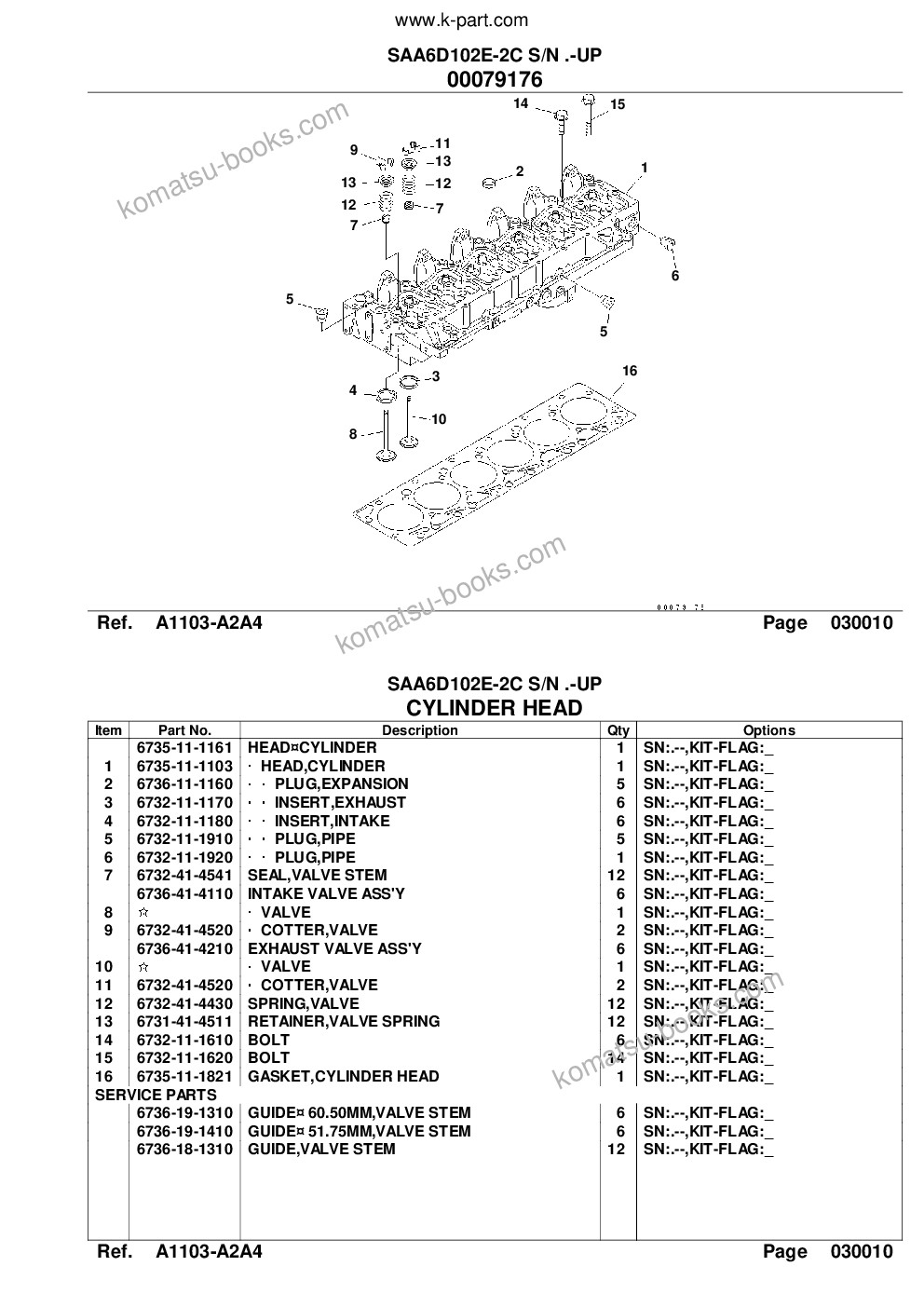 Komatsu saa6d102e-2c s/n .-up Parts catalog cover Page 4 Komatsu saa6d102e-2c s/n .-up Parts catalog cover Page 4