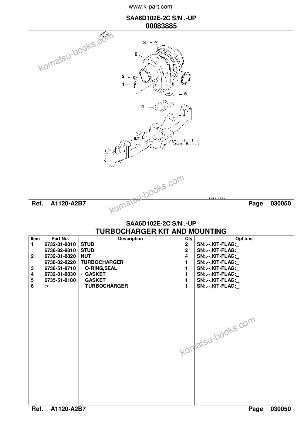 Komatsu saa6d102e-2c s/n .-up Parts catalog cover Page 8 Komatsu saa6d102e-2c s/n .-up Parts catalog cover Page 8