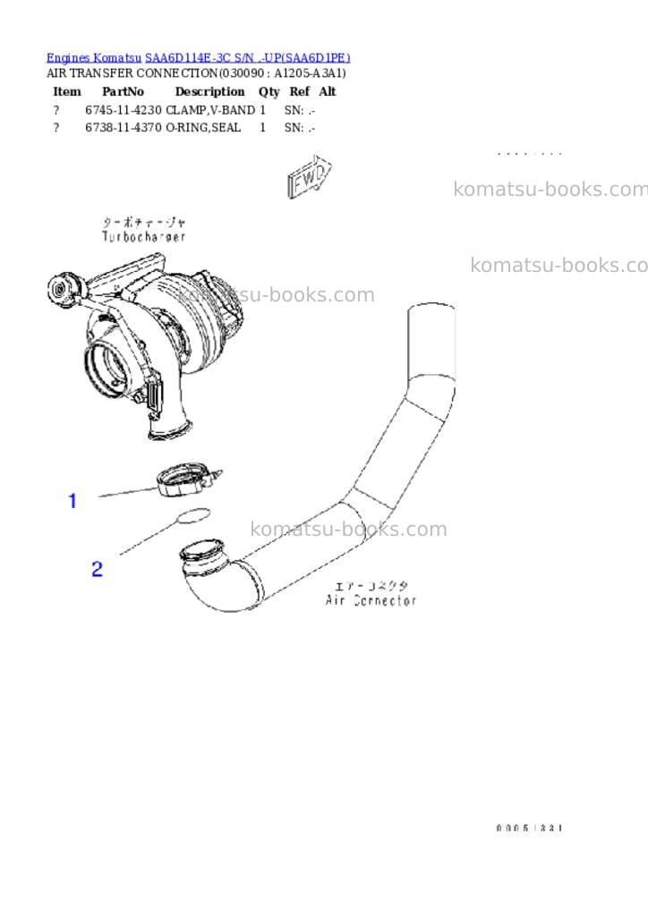 Komatsu saa6d114e-3c s/n .-up Parts catalog cover Page 8 Komatsu saa6d114e-3c s/n .-up Parts catalog cover Page 8