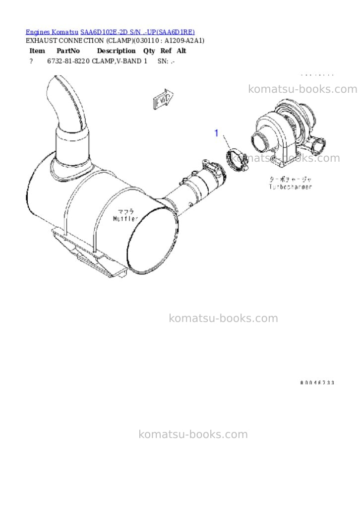 Komatsu saa6d102e-2d s/n .-up Parts catalog cover Page 10 Komatsu saa6d102e-2d s/n .-up Parts catalog cover Page 10