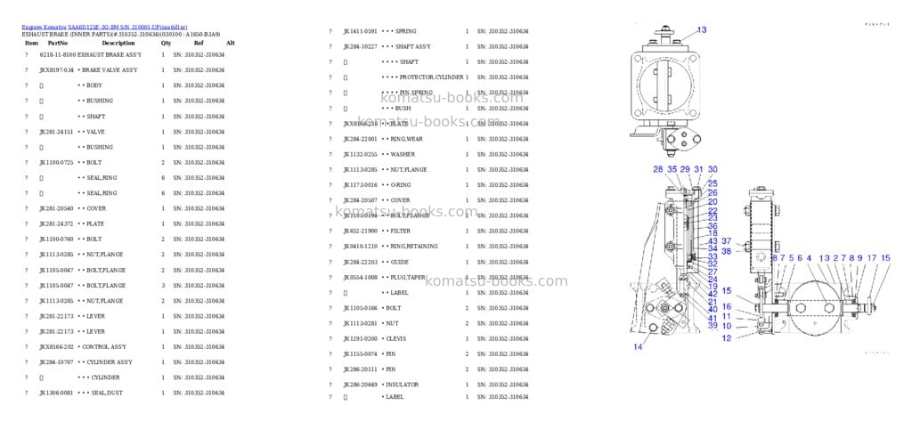 Komatsu saa6d125e-3g-8m s/n 310001-up Parts catalog cover Page 8