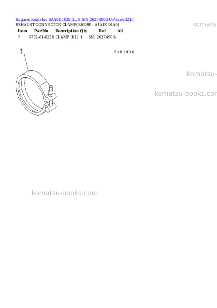 Komatsu saa6d102e-2l-8 s/n 26274903-up Parts catalog cover Page 10 Komatsu saa6d102e-2l-8 s/n 26274903-up Parts catalog cover Page 10