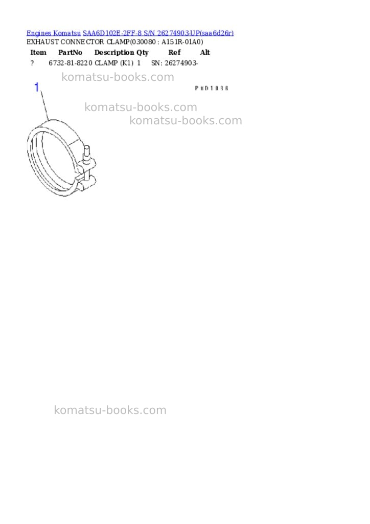 Komatsu saa6d102e-2ff-8 s/n 26274903-up Parts catalog cover Page 7 Komatsu saa6d102e-2ff-8 s/n 26274903-up Parts catalog cover Page 7