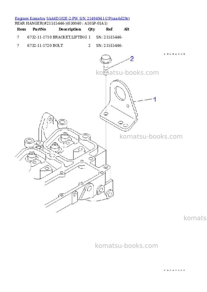 Komatsu SAA6D102E-2-PW S/N 21494941-UP Parts catalog cover Page 3