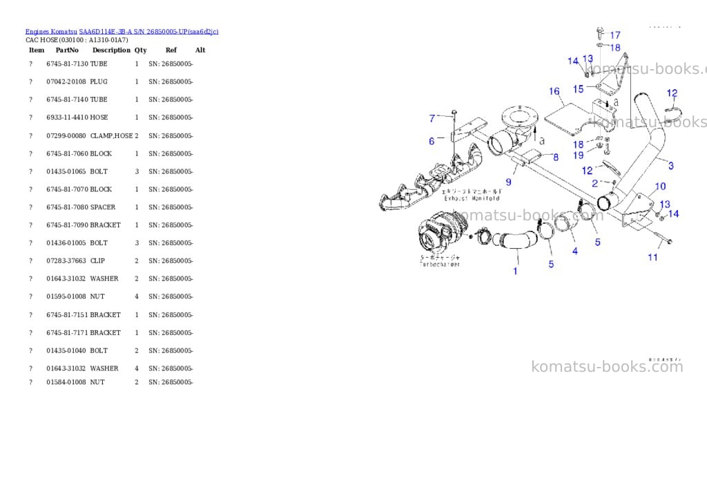 Komatsu saa6d114e-3b-a s/n 26850005-up Parts catalog cover Page 9 Komatsu saa6d114e-3b-a s/n 26850005-up Parts catalog cover Page 9