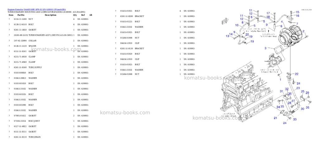 Komatsu saa6d140e-5fr-03 s/n 630001-up Parts catalog cover Page 7