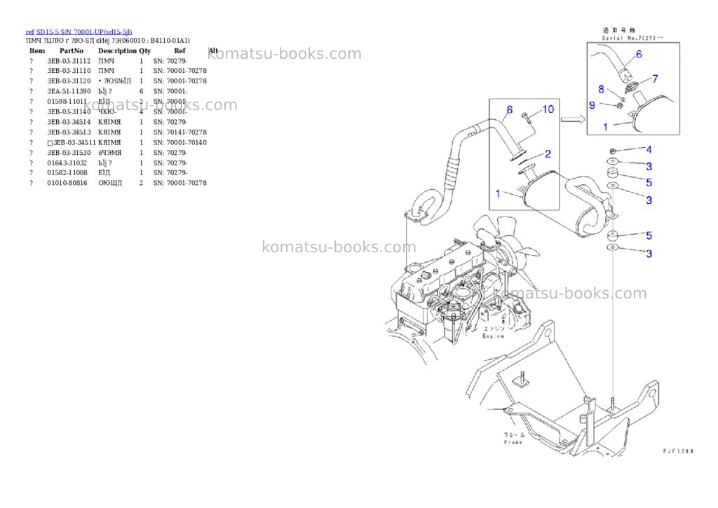 Komatsu sd15-5 s/n 70001-up Parts catalog cover Page 4 Komatsu sd15-5 s/n 70001-up Parts catalog cover Page 4