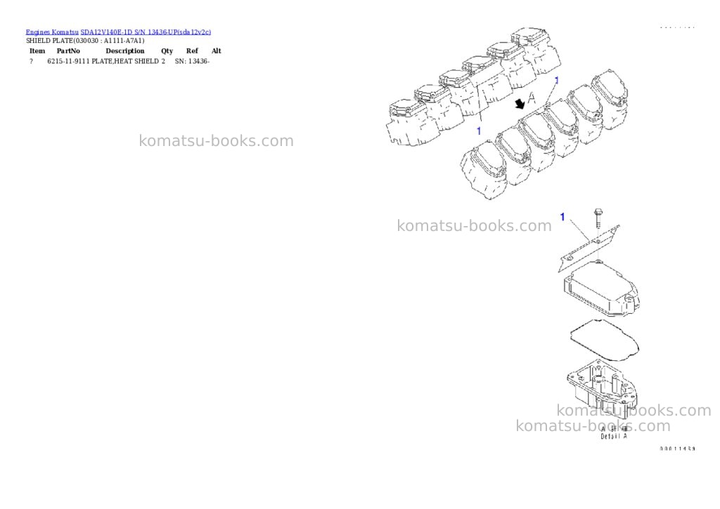 Komatsu sda12v140e-1d s/n 13436-up Parts catalog cover Page 2 Komatsu sda12v140e-1d s/n 13436-up Parts catalog cover Page 2