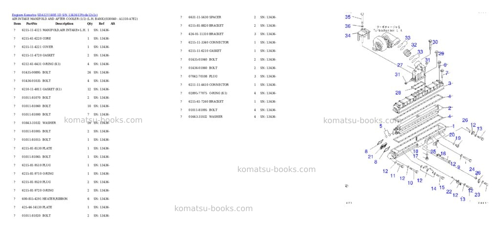 Komatsu sda12v140e-1d s/n 13436-up Parts catalog cover Page 3 Komatsu sda12v140e-1d s/n 13436-up Parts catalog cover Page 3