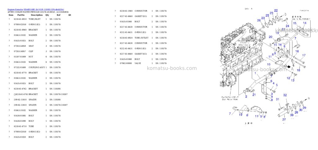 Komatsu sda6d140e-3a-9 s/n 110001-up Parts catalog cover Page 4 Komatsu sda6d140e-3a-9 s/n 110001-up Parts catalog cover Page 4