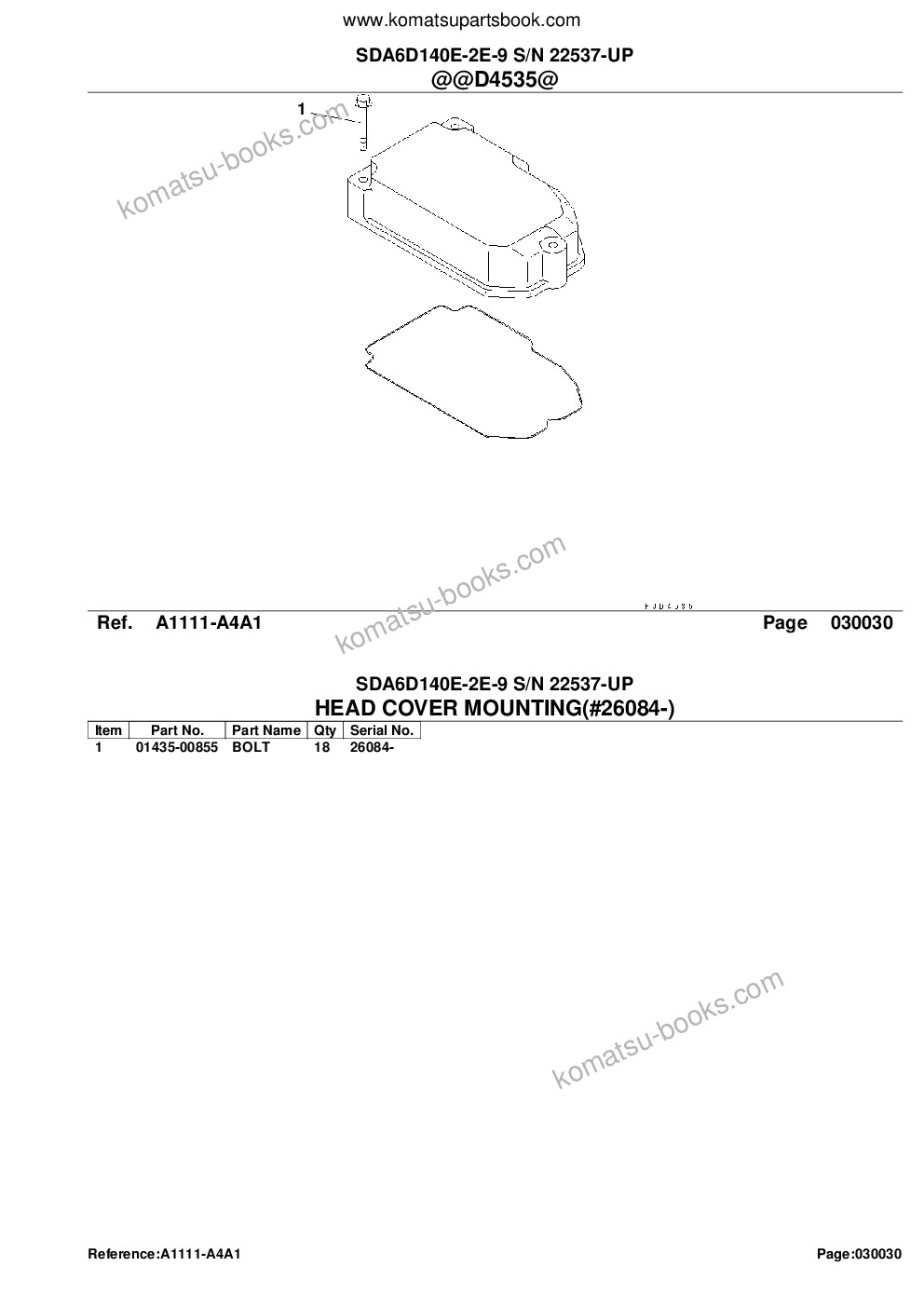 Komatsu sda6d140e-2e-9 s/n 22537-up Parts catalog cover Page 7 Komatsu sda6d140e-2e-9 s/n 22537-up Parts catalog cover Page 7