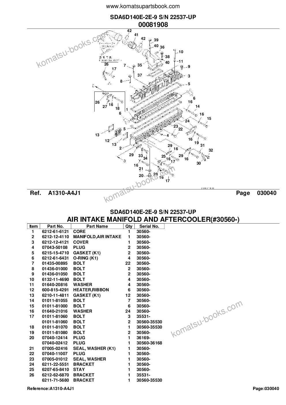 Komatsu sda6d140e-2e-9 s/n 22537-up Parts catalog cover Page 8 Komatsu sda6d140e-2e-9 s/n 22537-up Parts catalog cover Page 8