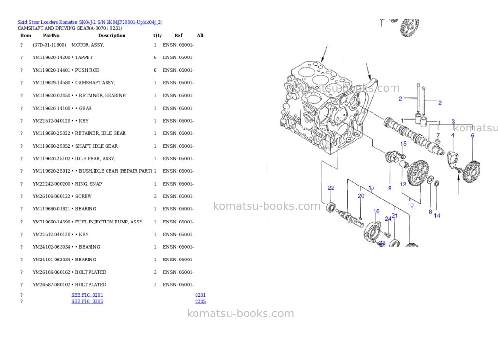 Komatsu sk04j-2 s/n sk04jf20001-up Parts catalog cover Page 6