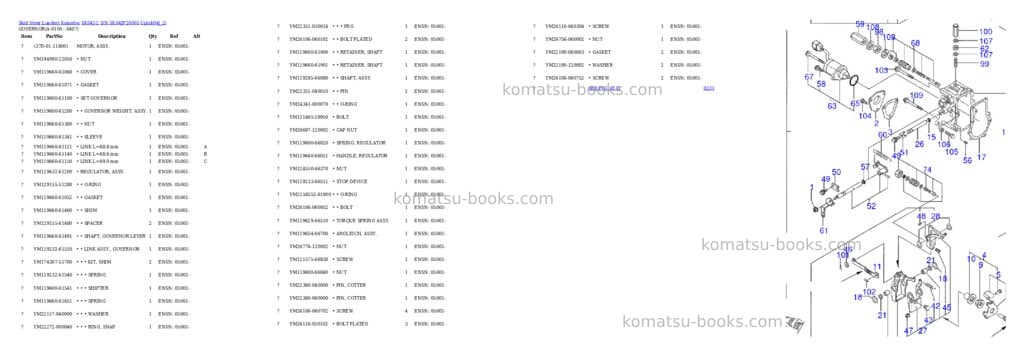 Komatsu sk04j-2 s/n sk04jf20001-up Parts catalog cover Page 9