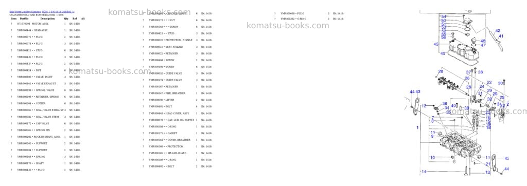 Komatsu sk05-1 s/n 5418-up Parts catalog cover Page 3 Komatsu sk05-1 s/n 5418-up Parts catalog cover Page 3