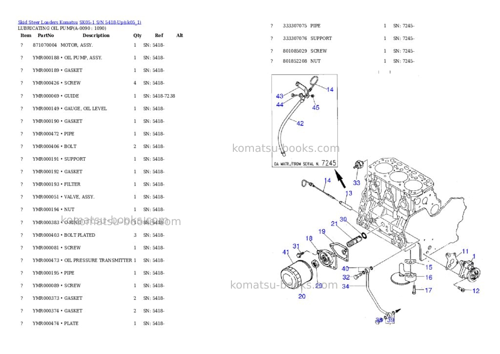 Komatsu sk05-1 s/n 5418-up Parts catalog cover Page 8 Komatsu sk05-1 s/n 5418-up Parts catalog cover Page 8