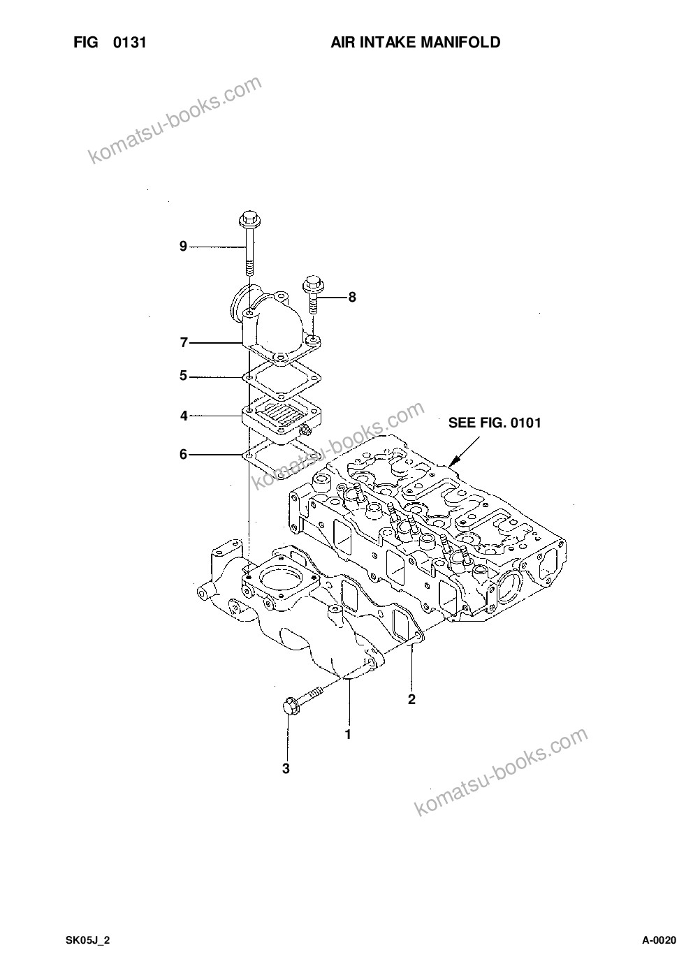 Komatsu sk05j-2 s/n sk05jf20001-up Parts catalog cover Page 5