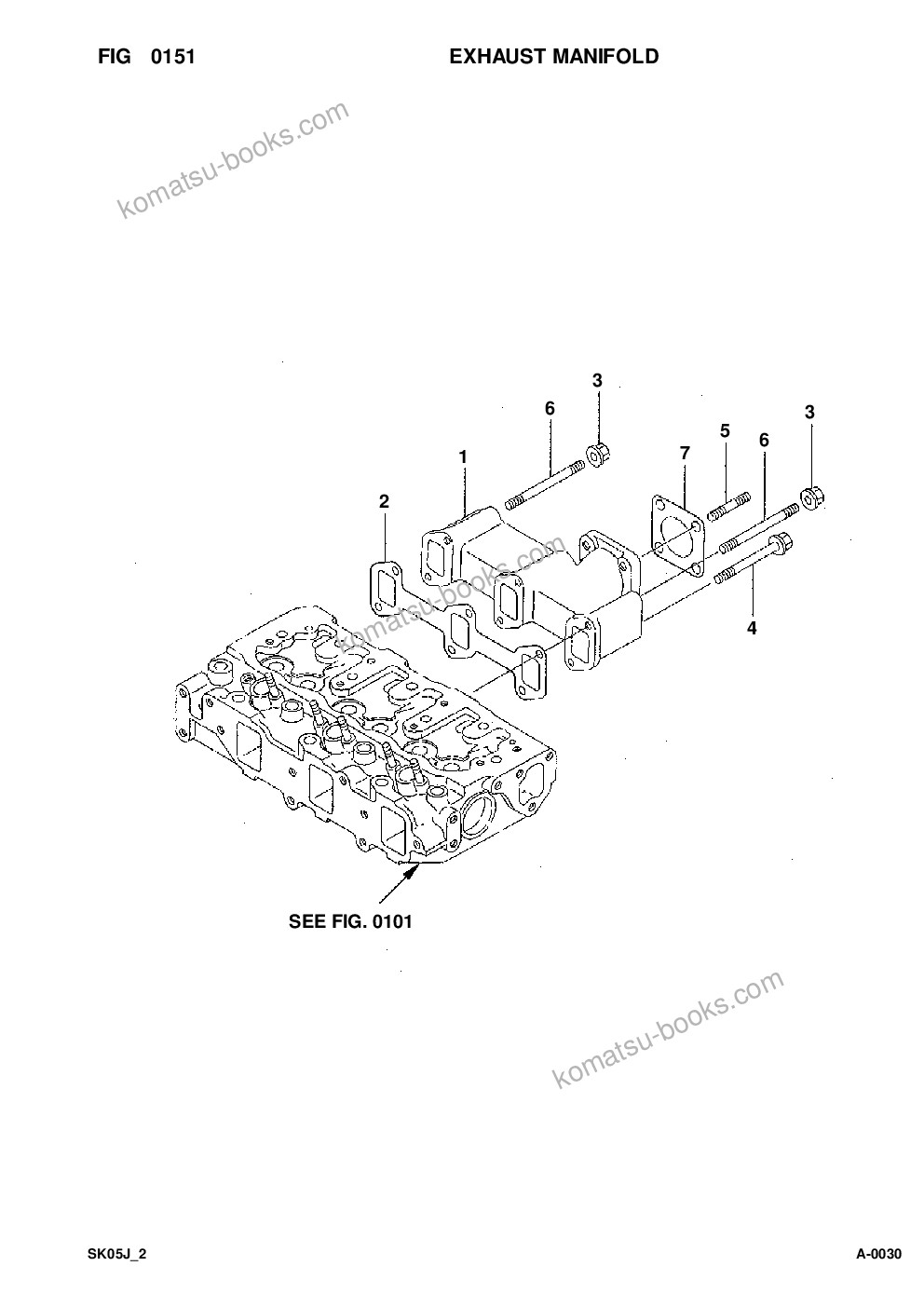 Komatsu sk05j-2 s/n sk05jf20001-up Parts catalog cover Page 7