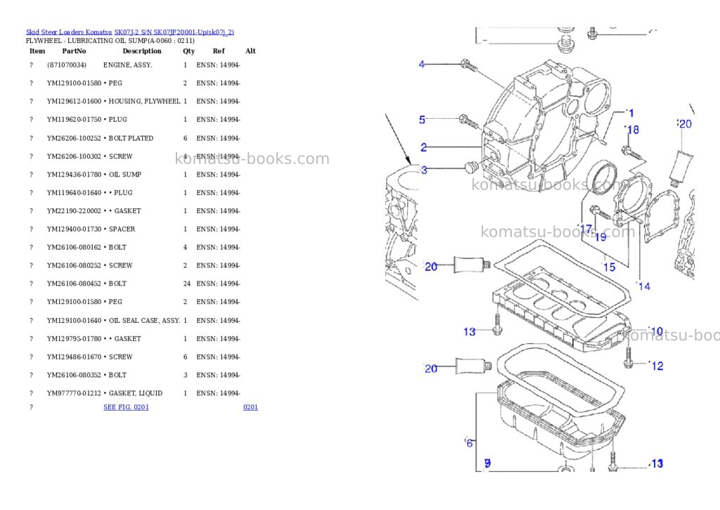 Komatsu sk07j-2 s/n sk07jf20001-up Parts catalog cover Page 5 Komatsu sk07j-2 s/n sk07jf20001-up Parts catalog cover Page 5